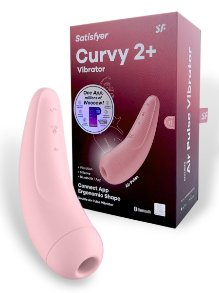 Вакуумно-волновой смарт-стимулятор розовый Curvy 2+ Satisfyer 