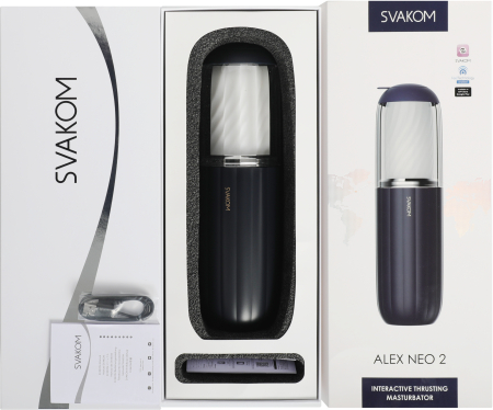 Интерактивный мастурбатор с вибрацией, поступательным движением и голосовым сопровождением SVAKOM Alex Neo 2