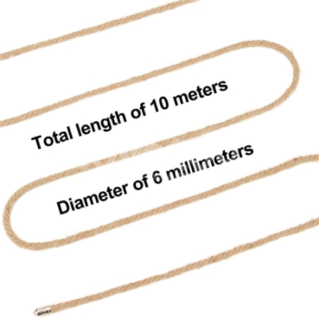 Веревка для бондажа Rebellion Reign Rustic Hemp 