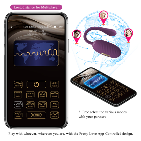 Виброяйцо с электростимуляцией Pretty Love Doreen