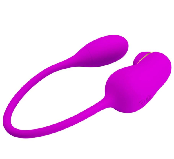 Двусторонний вибратор с ваккумной стимуляцией Pretty Love Kama