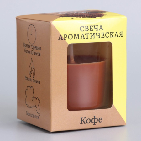 Свеча ароматическая в стекле Кофе (5*6 см)