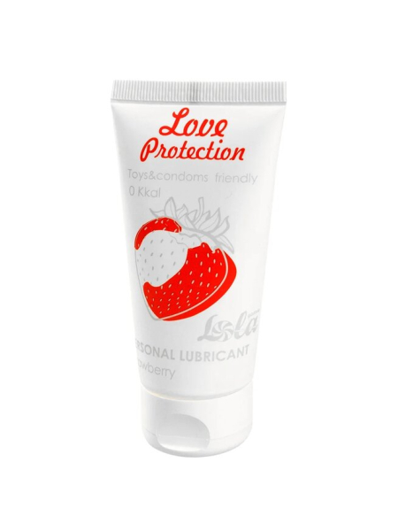 Лубрикант на Водной Основе с ароматом клубники Lola Games Love Protection(50 мл)