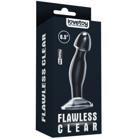 Прозрачная анальная втулка Lovetoy Flawless Clear Prostate Plug 17 см