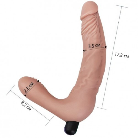 Безремневой реалистичный вибрострапон Rechargeable Ijoy Strapless Strap on 21 см