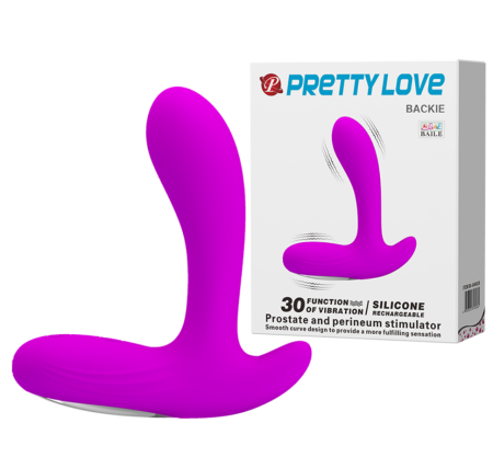Перезаряжаемый стимулятор простаты с вибрацией розовый  Pretty Love Backie