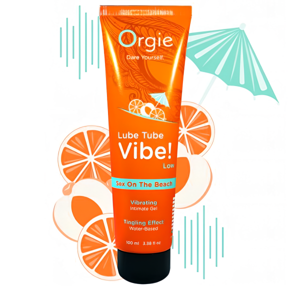 Съедобный лубрикант на водной основе с эффектом вибрации Orgie Lube Tube Vibe Low 100 мл Коктель Секс на пляже