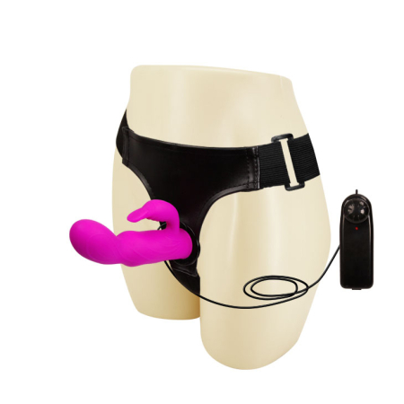 Страпон кролик с вибрацией Baile Ultra Harness