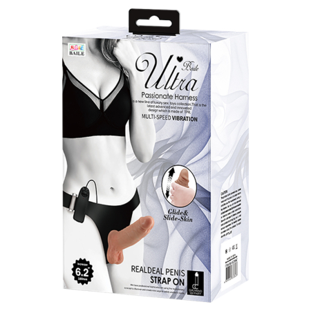 Страпон с вибрацией Ultra Passionate Harness Realdeal Penis Baile 