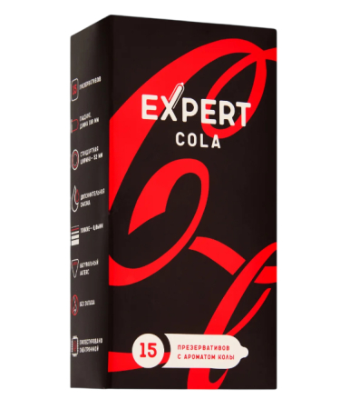 Презервативы с ароматом Колы EXPERT Cola (15 шт)