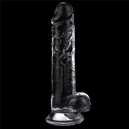 Прозрачный фаллос с мошонкой Lovetoy Flawless Clear Dildo 19 см