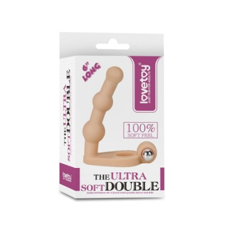 Насадка для двойного проникновения с вибрацией The Ultra Soft Bead 15 см