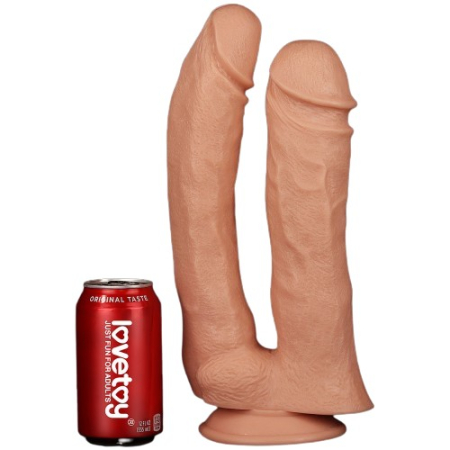 Огромный двойной фаллос на присоске Lovetoy Realistic Mega Double Dildo 33 см