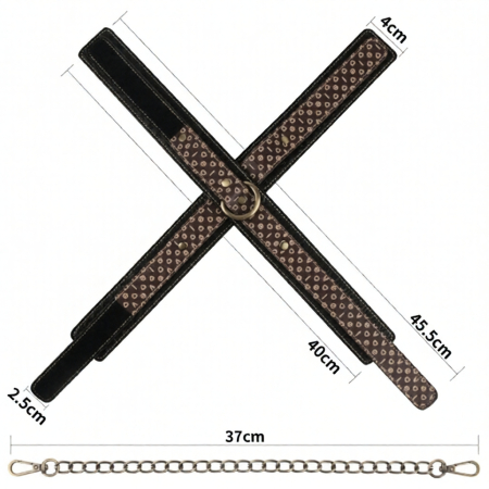 Наручники из искусственной кожи Rebellion Reign Crossed