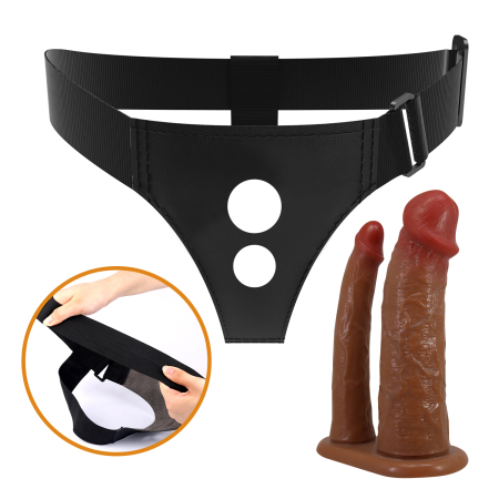 Страпон-трусы с двойным дилдо Pretty Love Harness Briefs Mason
