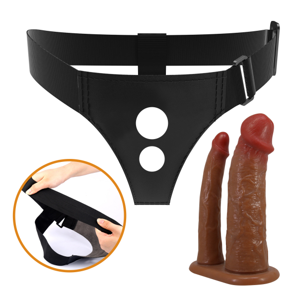 Страпон-трусы с двойным дилдо Pretty Love Harness Briefs Mason