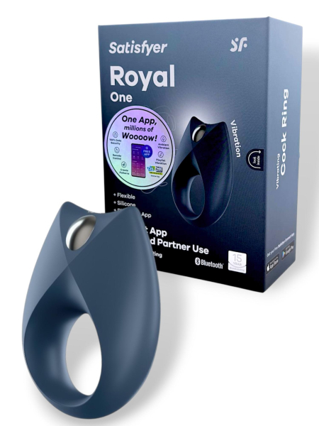 Эрекционное смарт-кольцо синее Royal One Satisfyer 