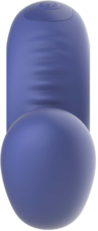 Инновационный перезаряжаемый вибратор голубой SVibe GIZI Lite