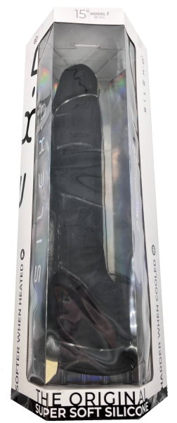 Реалистичный черный фаллоимитатор SILEXD Model 1 "15" 38 см