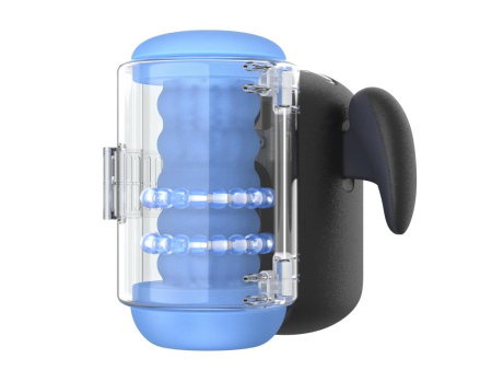 Инновационный робот-мастурбатор с массажем бусинами Black Knight