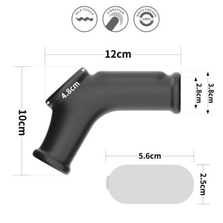 Вибронасадка на пенис и мошонку Vibrating Silk Knights Ring