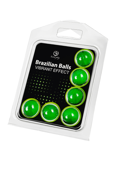 Массажное масло с эффектом вибрации Secret Play Brazilian Balls (6х4 г)