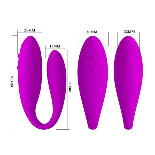 Парный вибромассажер с пультом Pretty Love Chad