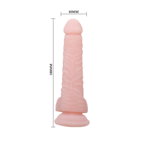 Реалистичный фаллоимитатор на присоске Baile Super Dildo 19 см 