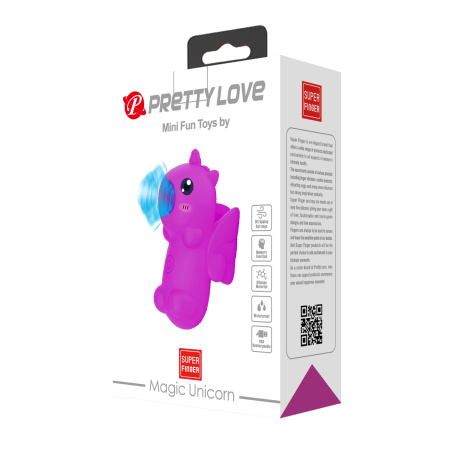 Мини-вибратор на палец с пульсацией Pretty Love Magic Unicorn
