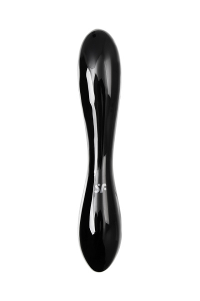 Двусторонний фаллоимитатор стеклянный черный Satisfyer Dazzling Crystal 1