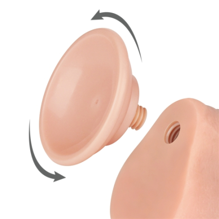 Реалистичный фаллоимитатор на присоске Sliding Skin Dual Layer Dong 18,3 см