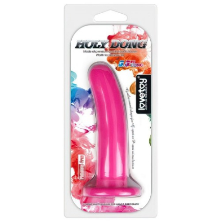 Фаллоимитатор на присоске Holy Dong Medium розовый 15 см