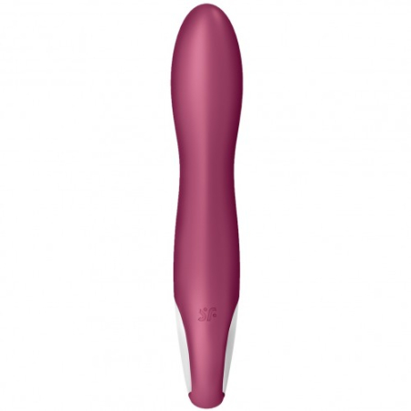 Смарт-вибратор с функцией нагрева бордовый Big Heat Satisfyer