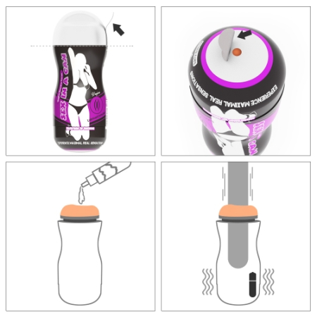 Мастурбатор в колбе вагина Sex In A Can Vagina Stamina Tunnel с вибрацией