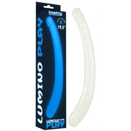 Двойной фаллоимитатор светящийся в темноте Lumino Play Double Dildo 37 см