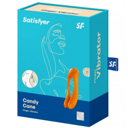 Универсальный перезаряжаемый вибростимулятор оранжевый Candy Cane Satisfyer 