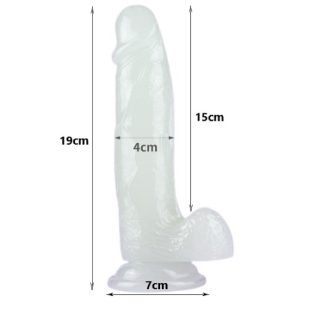 Светящийся в темноте фаллос на присоске Lumino Play Dildo 19 см