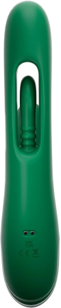 Инновационный перезаряжаемый вибратор-кролик зеленый Amovibe Zenora
