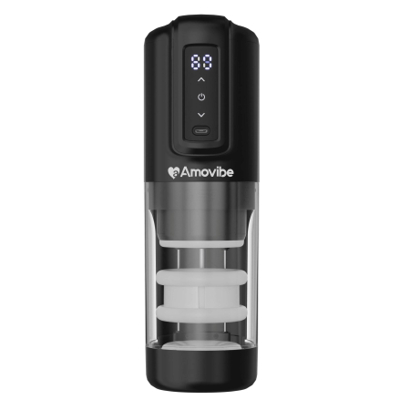 Инновационный перезаряжаемый мастурбатор с ротацией и пенетрацией Amovibe Vortex