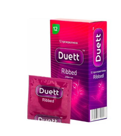 Пре­зер­ва­ти­вы ребристые Duett Ribbed (12 шт)