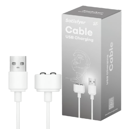 Кабель для зарядки вибромассажеров белый USB Charging Cable Satisfyer