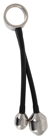 Эрекционное кольцо с металлическими грузиками Cock ring & Ass plugs