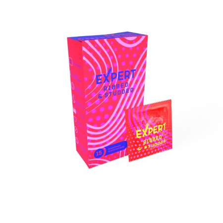 Презервативы ребристо-точечные EXPERT Ribbed-Studded (15 шт)