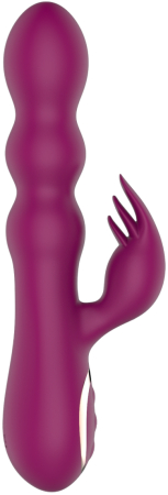 Перезаряжаемый вибратор-кролик с массажем бусинами AN Stamen