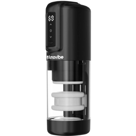 Инновационный перезаряжаемый мастурбатор с ротацией и пенетрацией Amovibe Vortex