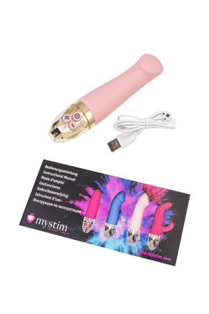 Вибратор перезаряжаемый розовый Mystim Right on Ron