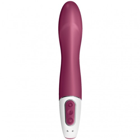 Смарт-вибратор с функцией нагрева бордовый Big Heat Satisfyer