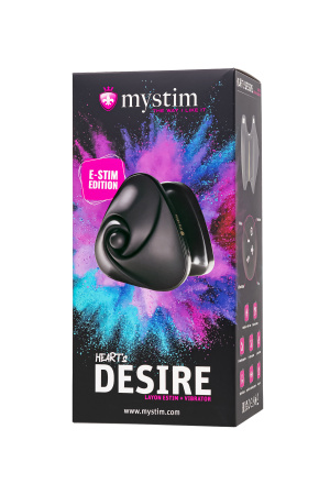 Вибратор с электростимуляцией черный Mystim Heart ́s Desire