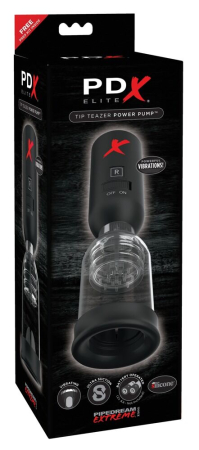 Мастурбатор с вибрацией PDX Elite Tip Teazer Power Pump