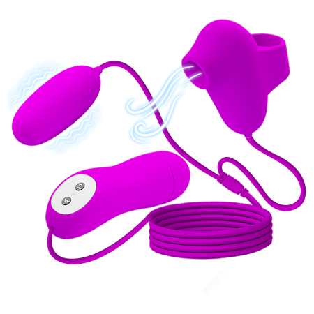 Набор с клиторальным стимулятором и вибропулей с пультом Pretty Love Suction & Vibro-Bullets